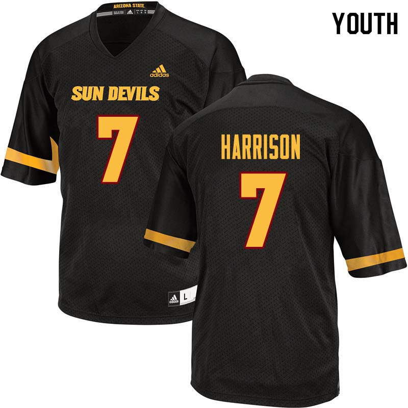Youth #7 Dominique Harrison Arizona State Sun Devils College Football Jerseys Sale-Black - Click Image to Close